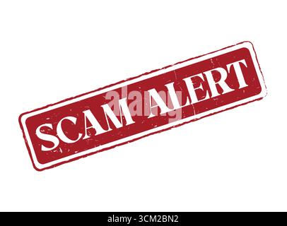 A Scam Alert Rubber Stamp Seal for Warnings and Security Stock Vector