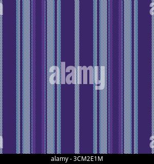 Pixelated vertical stripes pattern in blue  purple hues. Retro, vintage feel. Use for fabric design, backgrounds, or digital art. Versatile texture. Stock Vector
