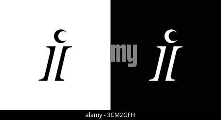 Unique and modern i logo design Stock Vector