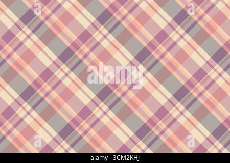 Elegant plaid pattern with pastel hues. Versatile for backgrounds, textiles, or adding a touch of vintage charm to designs. Cozy, warm and inviting fe Stock Vector