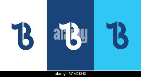 Modern and Unique B initials music logo design Stock Vector
