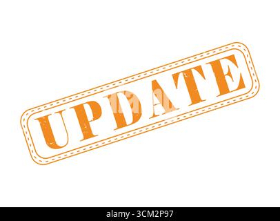 A Updated Rubber Stamp Seal with an Outline Stock Vector