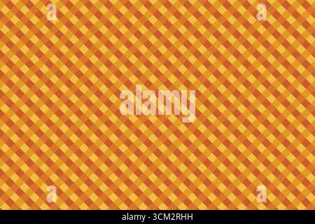 A close-up view of an orange textured surface featuring a repeating diamond pattern that creates a tactile and visually interesting abstract backgroun Stock Vector