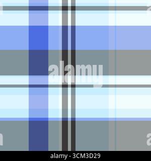 Modern plaid pattern featuring blue  gray. Abstract textile design. Suits backgrounds, digital art, fashion, or graphic design. Versatile  cool. Stock Vector