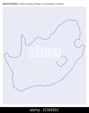 South Africa outline silhouette map illustration Stock Vector Image ...