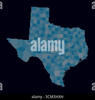 Dallas on Texas State Map. Detailed TX State Map with Location Pin on ...