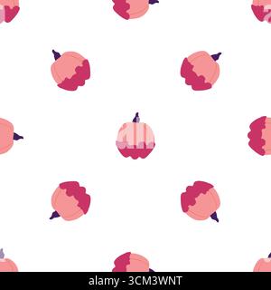 Seamless pattern with cute Halloween elements. Stock Vector