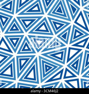 Triangulation geometric shapes background. Big triangles size. Multiple repeated inner triangles. Single color tone style. Repeatable pattern. Stock Vector