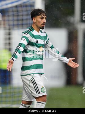 Celtic's Sebastian Tounekti during the William Hill Premiership match at BBSP Rugby Park, Kilmarnock. Picture date: Sunday September 14, 2025. Stock Photo
