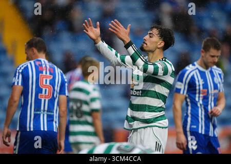 Celtic's Sebastian Tounekti during the William Hill Premiership match at BBSP Rugby Park, Kilmarnock. Picture date: Sunday September 14, 2025. Stock Photo