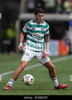 Celtic's Colby Donovan during the William Hill Premiership match at BBSP Rugby Park, Kilmarnock. Picture date: Sunday September 14, 2025. Stock Photo