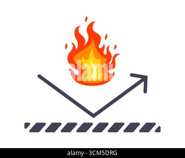Fabric Features Fireproof Filled Icon Vector Illustration Stock Vector
