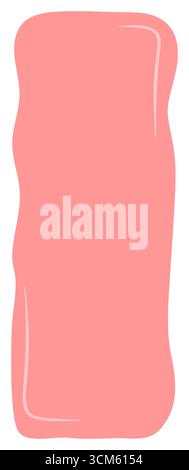 Pink Fluid Squiggle Sticker Frame Stock Vector