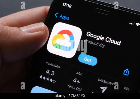 Google Cloud app Stock Photo