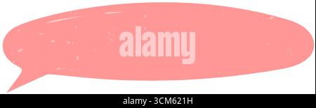 Pink Organic Grunge Speech Box Balloon Stock Vector