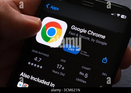 Google Chrome app Stock Photo