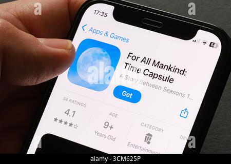 For All Mankind Time Capsule app Stock Photo