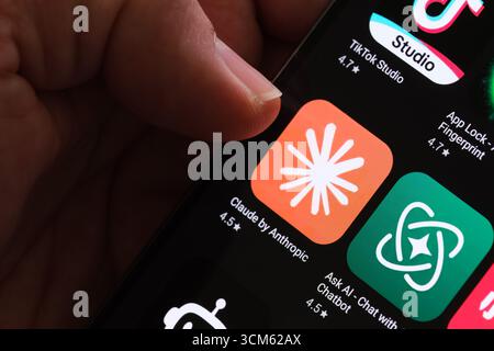 Claude by Anthropic,Claude by Anthropic app Stock Photo