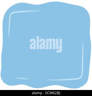 Blue Hand Drawn Organic Squiggle Frame Stock Vector