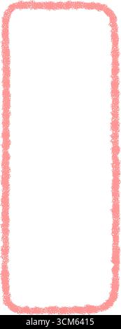 Pastel Chalk Outline Pink Quote Frame Stock Vector