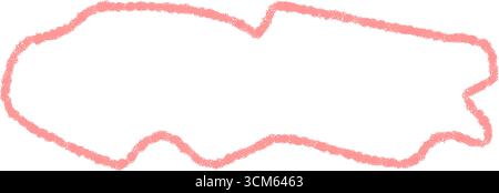 Wavy Crayon Outline Organic Text Frame Stock Vector