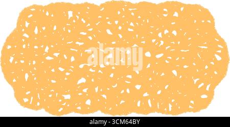 Retro Crayon Sketched Rectangle Border Doodle Stock Vector
