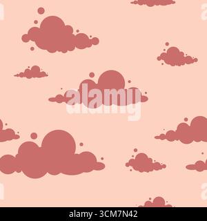 Seamless Pattern Cloud Background Vector Stock Vector