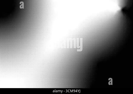 Smooth gradient halftone pattern transitioning from black to white. Stock Vector