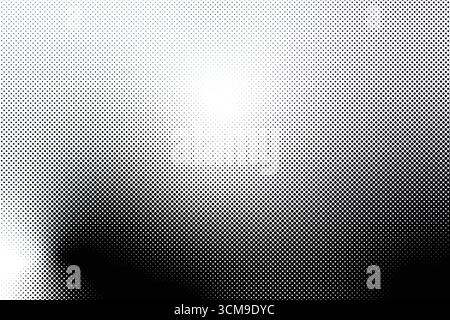 Abstract Black and White Halftone Gradient Background Image. Stock Vector