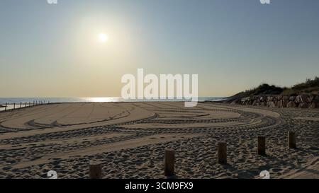 Coastal hike in the South of France by the sea in summer Stock Photo