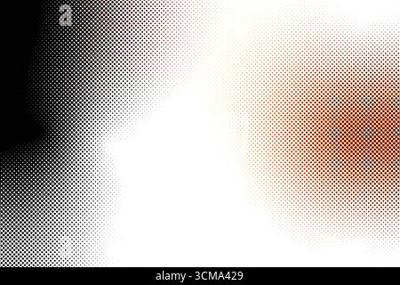 Abstract Halftone Gradient Background in Black and Orange. Stock Vector