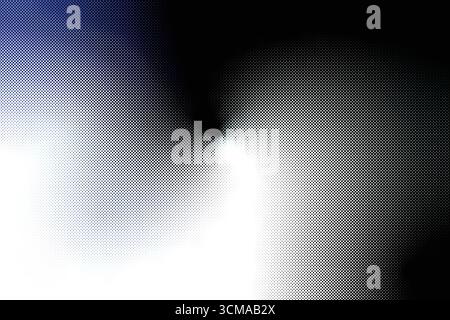 Abstract Halftone Gradient in Blue and White. Stock Vector