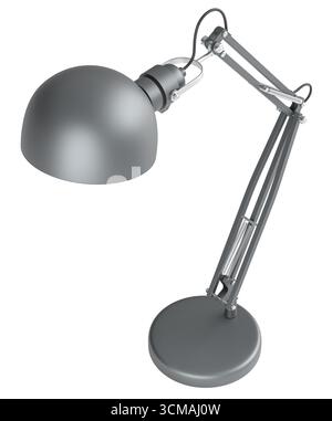 3d articulated desk lamp isolated transparent background Stock Photo