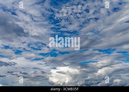 Unusual summer stormy cloud formation Stock Photo
