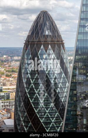 30 St Mary Axe - The Gherkin - City of London, UK Stock Photo