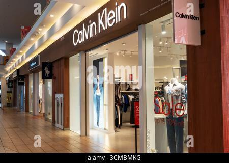 Sepang, Selangor, Malaysia - Sept 06, 2025: Calvin Klein store at Mitsui Outlet Park KLIA Sepang. Calvin Klein is a global fashion brand. Stock Photo