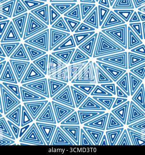 Geometric template background. Medium triangles size. Multiple repeated inner triangles. Single color tone style. Repeatable pattern. Stock Vector