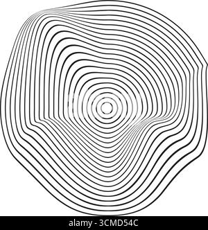 Abstract topography circles. Organic texture shapes. Vector outline ...
