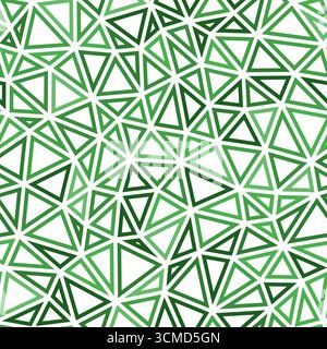 Abstract background with mosaic triangle shapes. Compact triangle size. Monotone style. Geometric shapes outlined. Repeatable pattern. Stock Vector