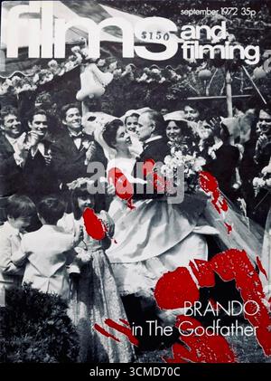 1972 September Films & Filming Magazine cover featuring Marlon Brando in The Godfather Stock Photo