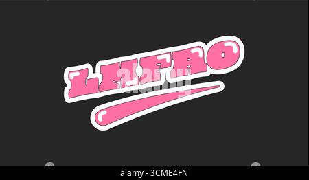 LMFAO retro pink social media phrase Stock Vector