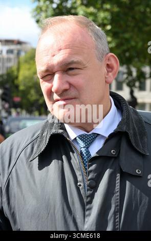Sir Ed Davey MP, SEND Rally, Parliament Square, London, UK Stock Photo
