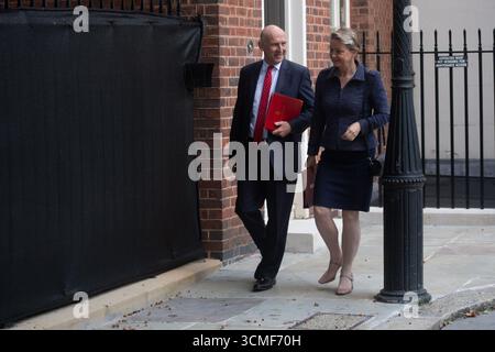London, UK. 16 Sep 2025. (L-R) - John Healey - Secretary of State for Defence and Yvette Cooper - Secretary of State for Foreign, Commonwealth and Development Affairs departs a cabinet meeting in Downing Street. Credit: Justin Ng/Alamy Live News. Stock Photo