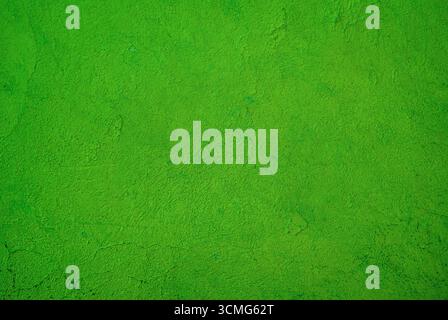Green Colored Old Wall Texture Background Stock Photo
