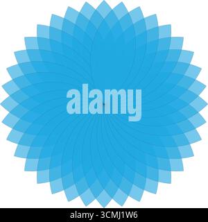 abstract blue flower mandala geometric circle pattern design background Stock Vector