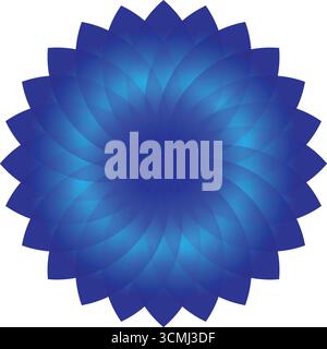 abstract blue flower mandala geometric circle pattern design background Stock Vector