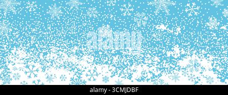 Abstract Splashes Of Water On White Background. Frozen Motion Of Round Drops. Rain, Snow Overlay Texture. Blue Explosion Of Confetti. Design Element Stock Vector