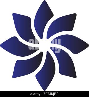 flower abs tack flower flower  Abstract colorful flower Nature Geometric Symbol Stock Vector