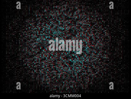 Futuristic minimal tech blue red 3d effected squares abstract background. Geometric halftone vector design Stock Vector