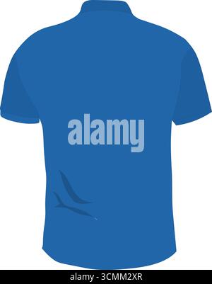 Showcase your designs with this versatile blue polo shirt mockup, ideal for brand promotions and apparel presentations. Stock Vector